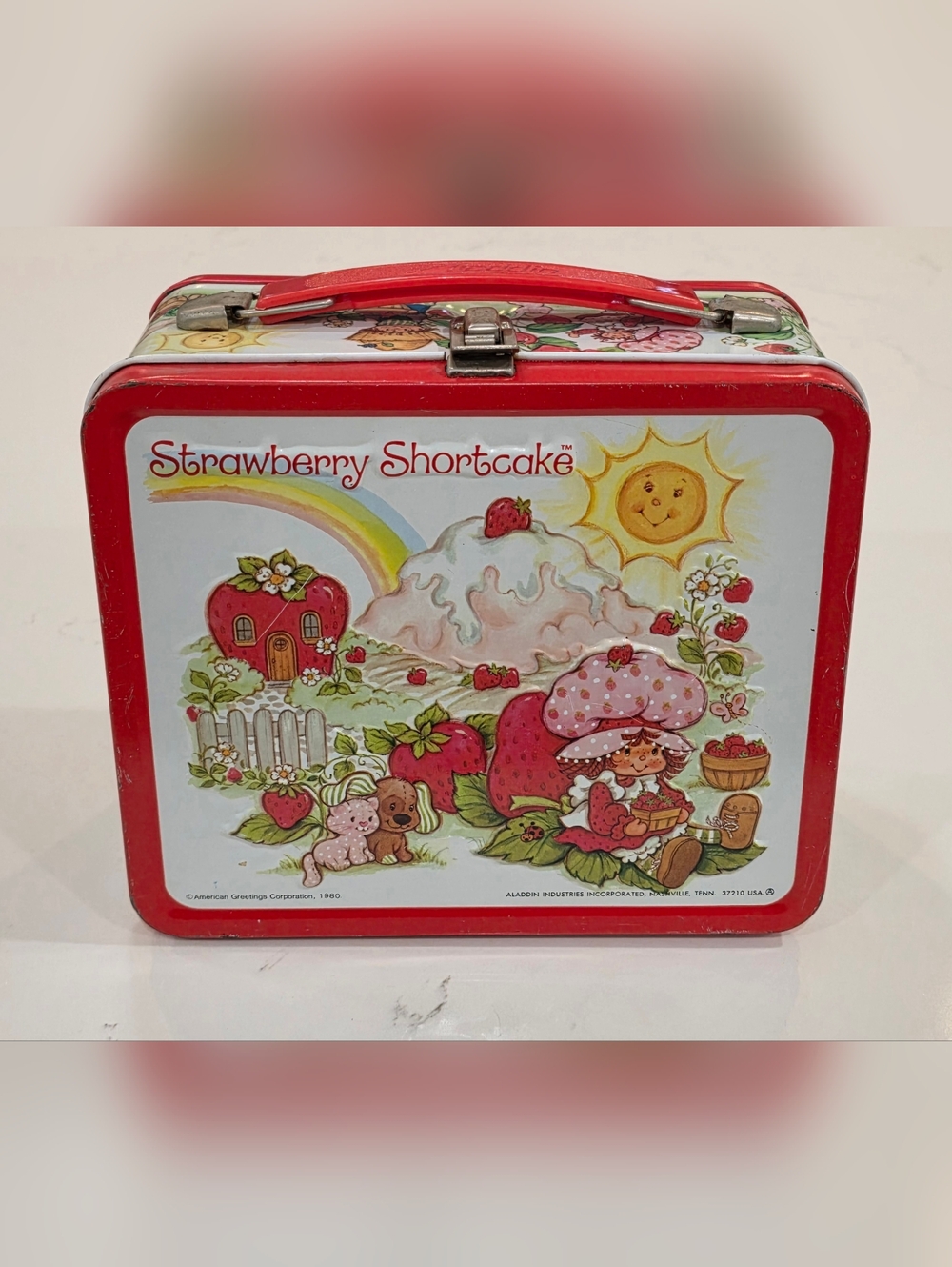 Vintage 1980 Strawberry Shortcake Metal Lunchbox